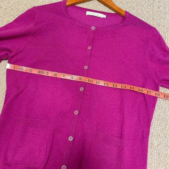 Vintage Wool Blend Button Cardigan Magenta - Picture 9 of 10